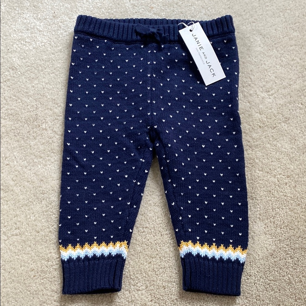Janie and jack NEW baby sweater pant. 6 to 12 months